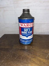 Vintage Warco High Performance Brake Fluid Can, Empty