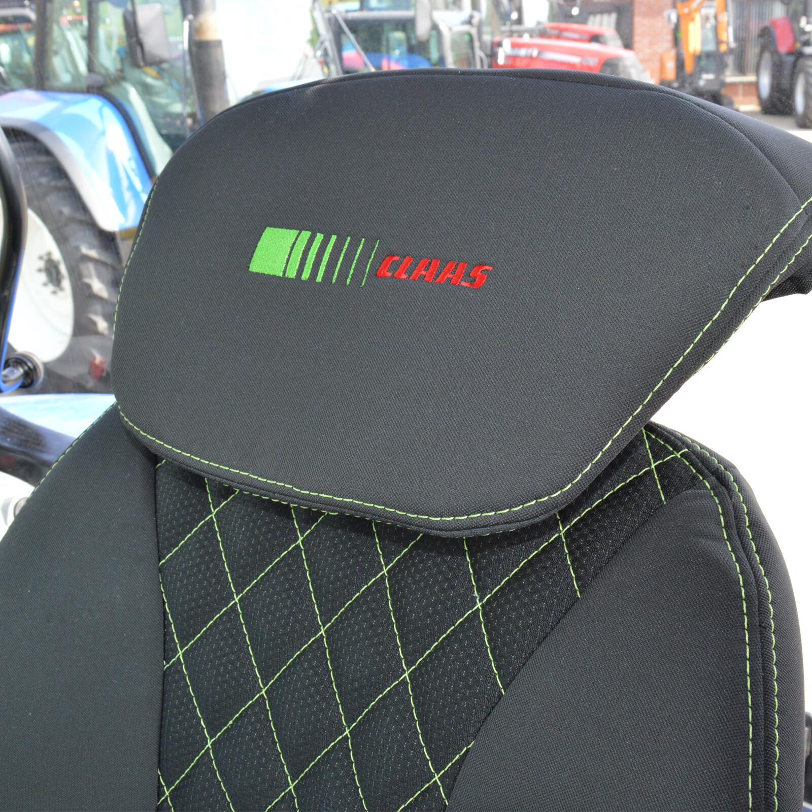 Claas Tractor Black Fabric Seat Covers Suitable for Grammer Maximo