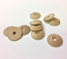 1" Maple Piano Soundboard Buttons - 10 pieces wooden washers 