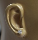 EGL 14k yellow gold 1 .85ct clarity enhanced round diamond stud earrings — photo 9