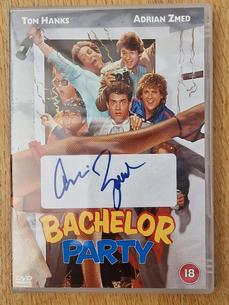 Bachelor Party 1984 Tom Hanks Adrian Zmed 2002 DVD Signed by Adrian Zmed