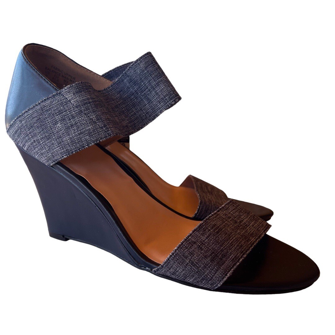 Blue Wedges Size 9 NWT with 4-Inch Heel-image