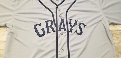 50's Cool Papa Bell #9 Baseball Jersey Homestead Grays Button Down Grey Top  Sewn - Main Image