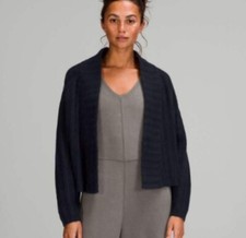 Lululemon Twin Rib Sweater Wrap in Navy