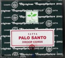 SATYA SAI BABA PALO SANTO DHOOP INCENSE CONES - 12 CONES WITH STAND