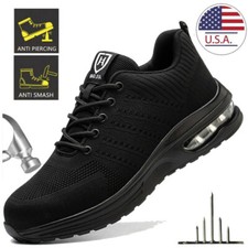 Indestructible Mens Safety Work Shoes Steel Toe Work Boots Breathable Sneakers