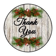 Winter, Holiday, Christmas Thank you stickers, labels, tags, envelope seals