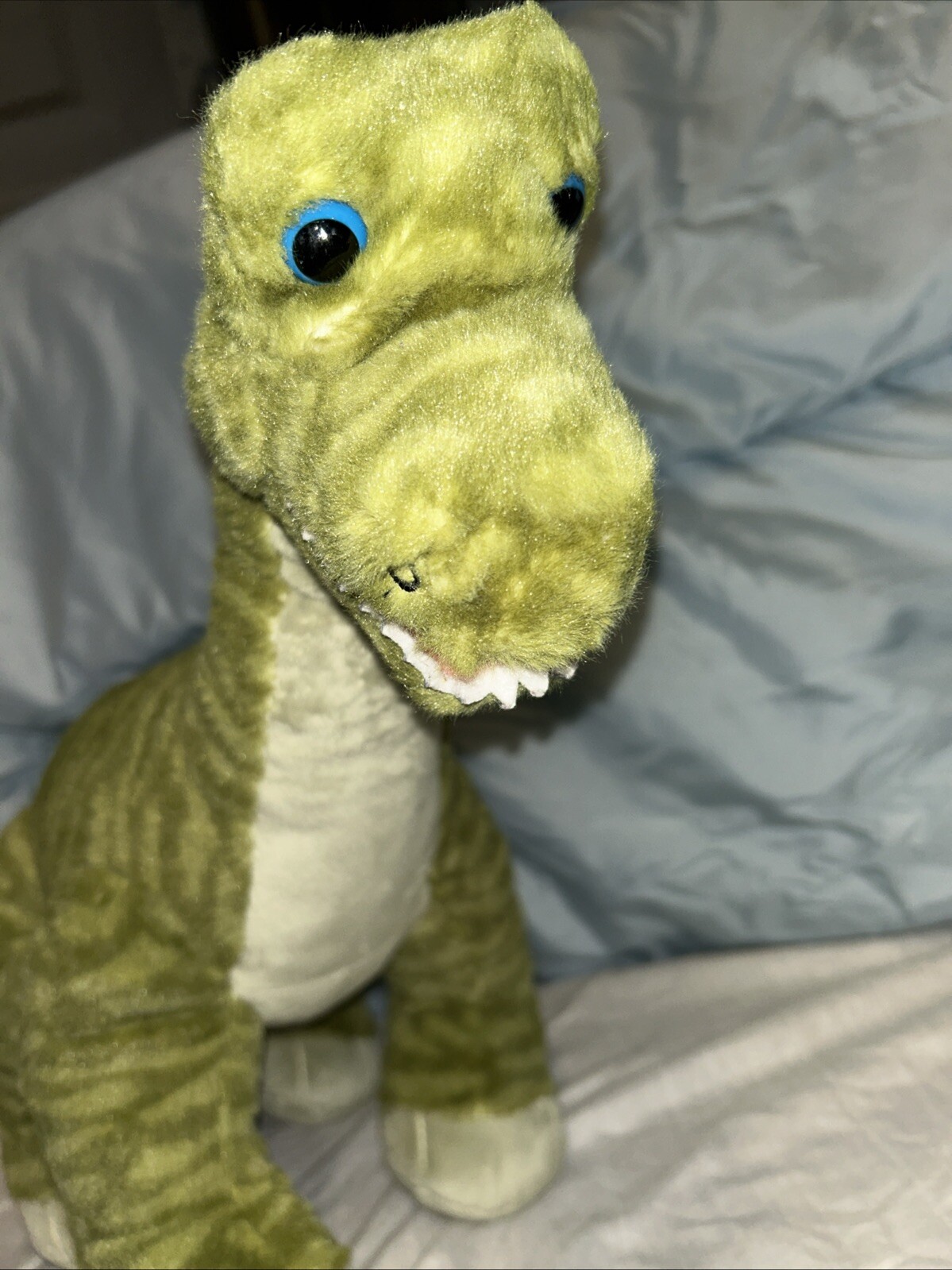 Build a Bear Green Striped Brachiosaurus Plush Stuffed Dinosaur 20 Inch Tall