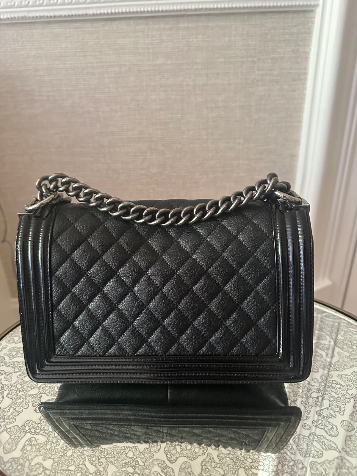 Chanel Black Medium Boy Bag With silver  Hardware RRP £6900 Authentic image 2