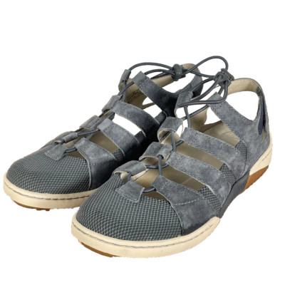 Dansko Riona Strappy Sandals Womens 5.5-6 / 36 Slate Suede Leather Comfort