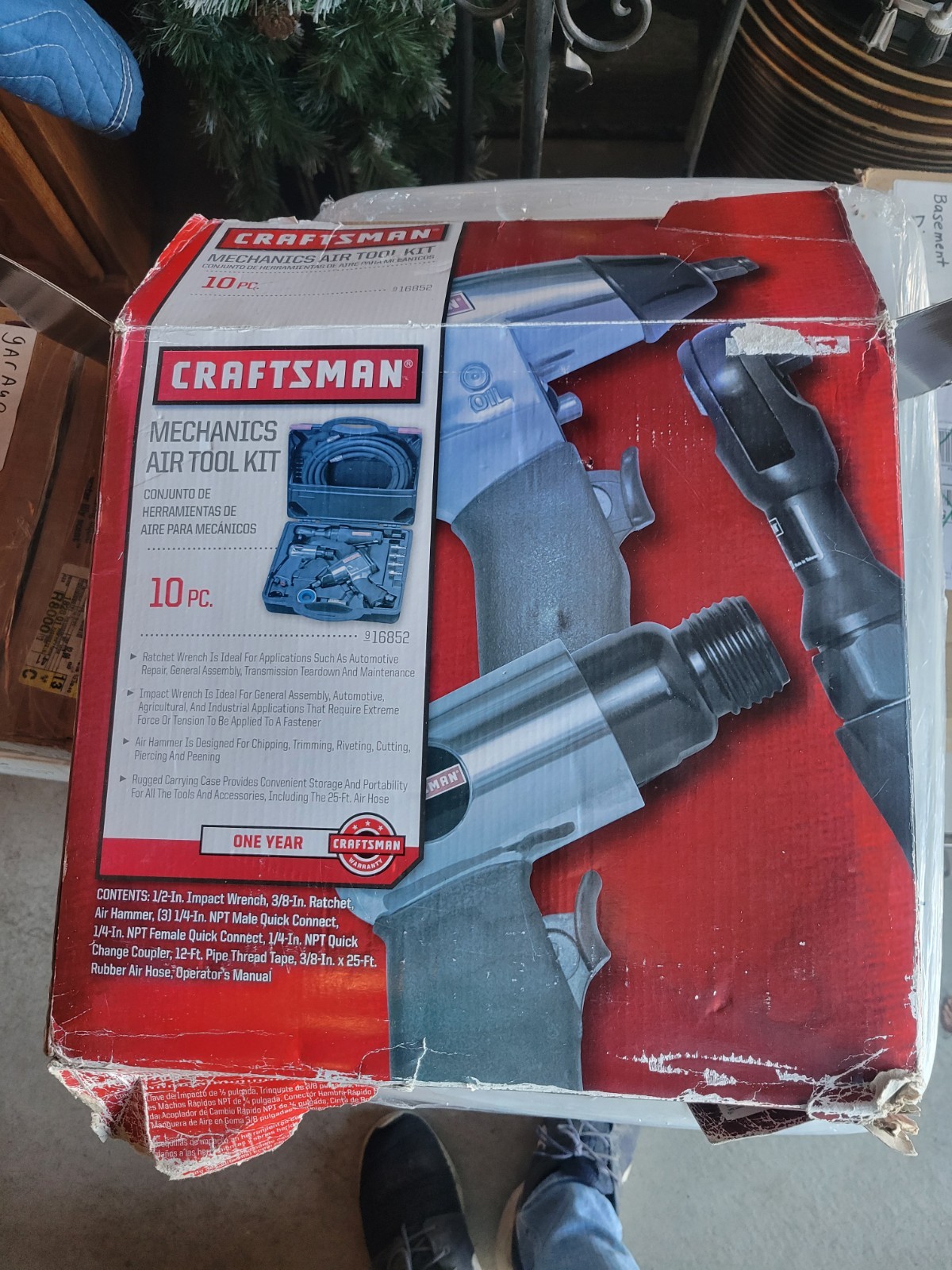 Craftsman 16852 10pc Mechanics Air Tool Kit Hammer 1/2 Impac