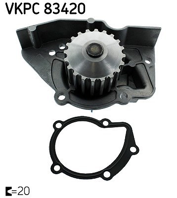 Skf Wasserpumpe U.A. FüR CitroËN, Fiat, Hyundai, Lada, Lancia, Peugeot, Rover-image