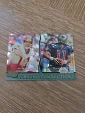 1993 Pro Set College Connections Prism Insert DREW BLEDSOE MARK RYPIEN #CC10