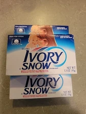 Vtg ULTRA IVORY SNOW Laundry Detergent Soap 3.3 oz Sample Size x3 USA 1993 Prop