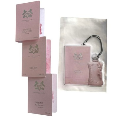 PDM Delina Trio Carded Samples + Delina Exclusif Car Freshie Bundle