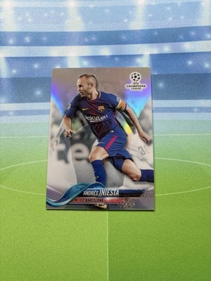 2017-18 Topps Chrome UCL Refractor Andres Iniesta FC Barcelona b