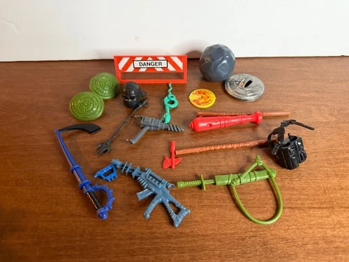 Vintage Teenage Mutant Ninja Turtles Weapons And Accessories Lot