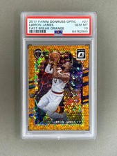 2017-18 Panini Donruss Optic LeBron James Fast Break Orange /193 PSA 10 GEM MT