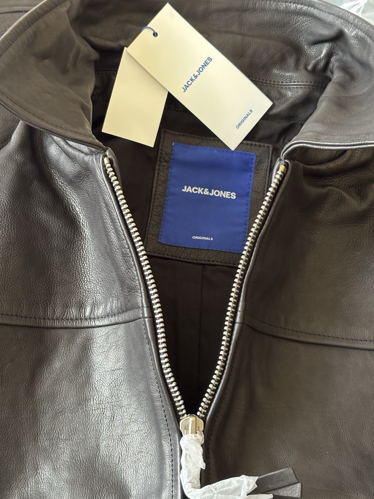Jack & Jones Mens Black Jorclean Leather Jacket RRP: £260.00 image 7