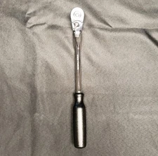 Nice Craftsman 12" Flex Head Ratchet 3/8" Drive 44836 Black Handle USA Vintage