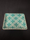 Godinger White and Teal Geometric Jewelry Dish — photo 1