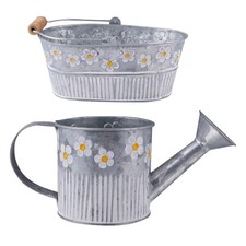  Secchio Di Fiori Ferro Secchiello Vintage Contenitore Per Composizioni Floreali