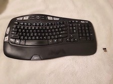 Logitech K350 Comfort Wave Ergonomic Wireless Keyboard With USB Dongle