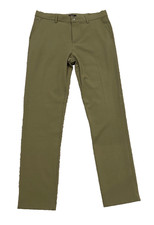 Quince Pants Mens 32x33 Olive Green Ultra Stretch 24/7 Smart Chino Flat Front