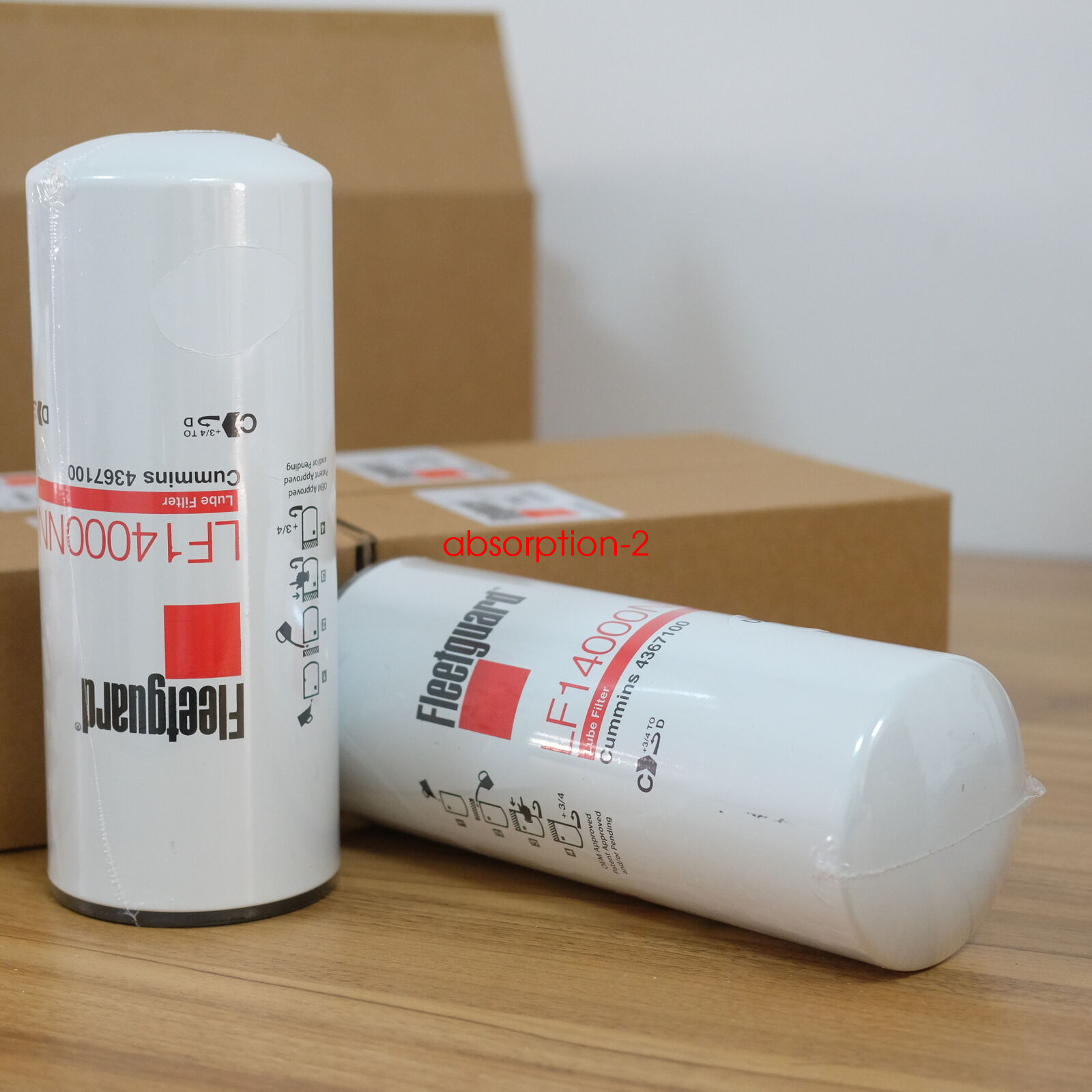 Fleetguard LF14000NN Oil Filter for Cummins ISX 4367100 OEM, 6-Pack