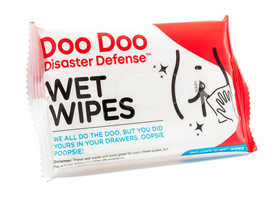 Doo Doo Disaster Wipes - 10/Pack - Flushable Moist Towelette - Funny Shart Survi