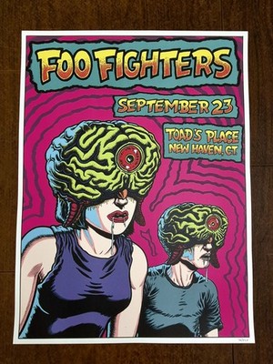 FOO FIGHTERS POSTER Toads Place #/525 OFFICIAL PRINT 9/23/2025 New