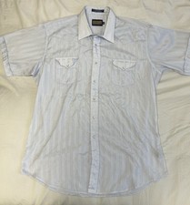Vintage Panhandle Slim Western Pearl Snap Shirt size 18/L Ivory Cowboy Rodeo