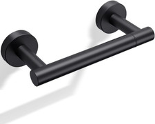 Matte Black Toilet Paper Holder Wall Mount Pivoting Bathroom Roll Holder Steel