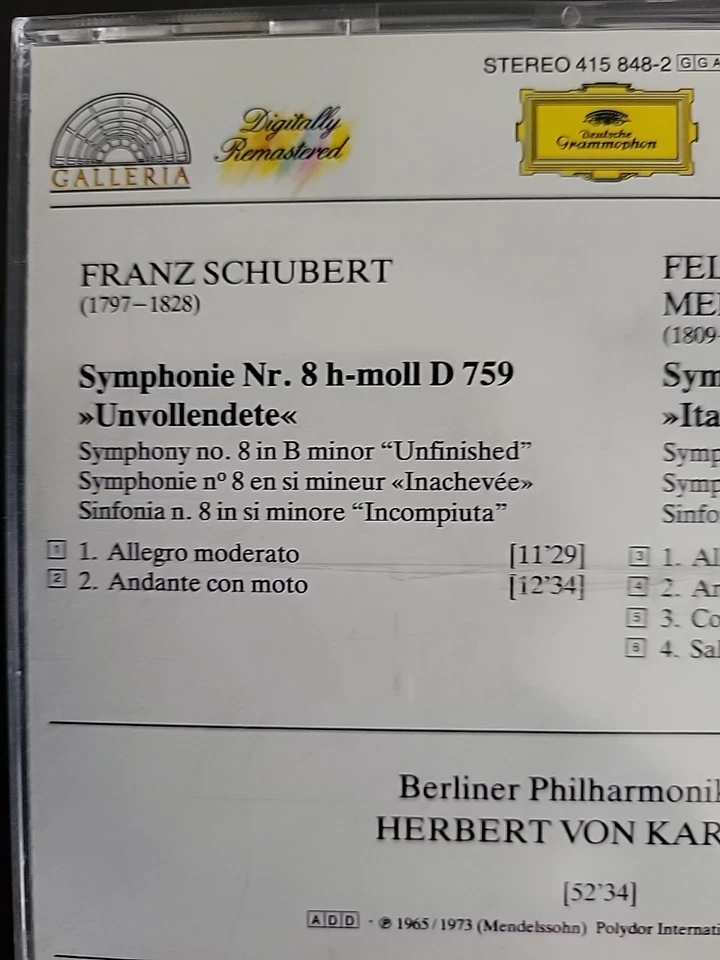 Beethoven Schubert Symphonie Nr. 5, Nr. 8 (Unvollendete) CD - Bild 3 von 4
