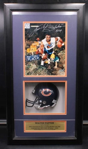 Walter Payton Framed Signed 8x10 Photo Bears Autograph Inscribed 16276 ZJ19282