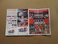 CBA Quad City Thunder Vintage Defunct 1996-97 Team Logo Season Ticket Brochure