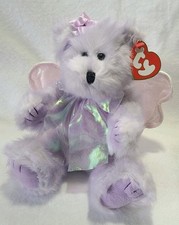 Ty Attic Treasures 9" CASSIA bear style 6306 NWMT 2000 Wings Purple Jointed Ty Attic Treasures 9" CASSIA bear style 6306 NWMT 2000 Wings Purple Jointed - Image 1