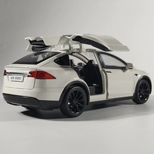 1:24 TESLA Model X Plaid Car Alloy Model Diecast with Sound Light Kids Gift NEW
