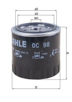 Mahle ÖLfilter OC 98 Anschraubfilter FüR CitroËN Lancia 20A 305 Peugeot 741A 104