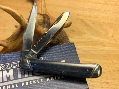 Rough Ryder Denim Micarta Trapper 4 1/8