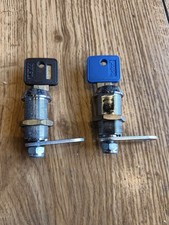 2 x Used Barrel Locks for Fruit Machines / Pool Tables / Arcades. 28mm Barrel