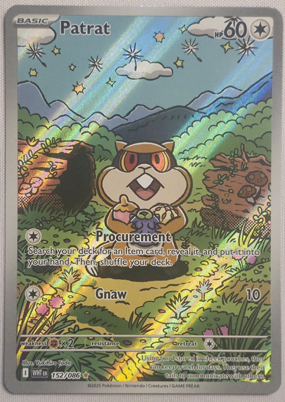 Pokémon TCG- Patrat 152/086 Illustration Rare- White Flare