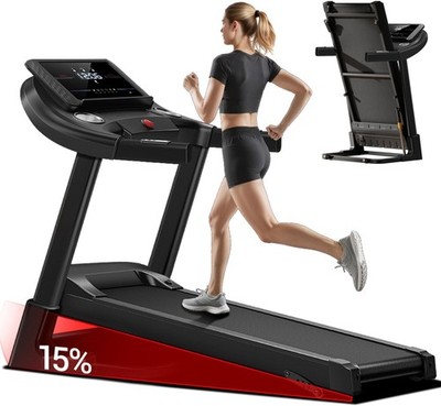 15% Steigung, 14KM/H faltbares Laufband für Zuhause, 136KG Schwerlast Gewicht Kapazität