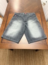Vintage Y2K Southpole Black/Gray Colorway Denim Baggy Shorts Men's Size 36 Jorts
