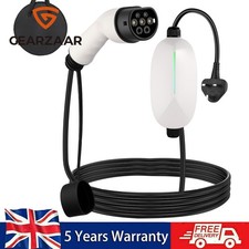 EV Charging Cable Type 2 UK Plug 3 Pin Protable Electric Vehicle Car Charger 13A