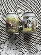 Two Bone China Cups By Border Fine Arts Tractors Hay Turning  & A Major Decision