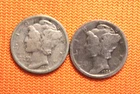 1924-D and 1924-P Mercury Silver Dime Lot, 10C
