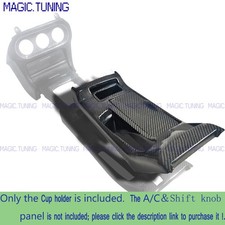 Genuine Carbon Fiber Cup Panel Wo Ac Dashshift Knob Bezel For Lancer Evo 10 X