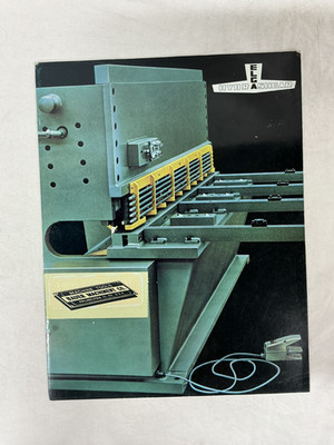 Precision Hydraulic Plate Shears Elga Hydrashear Circular Model M814 Bulletin B
