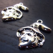 Witch Charms - Wholesale Halloween Silver Plated Charms C3137 - 10, 20 Or 50PCs